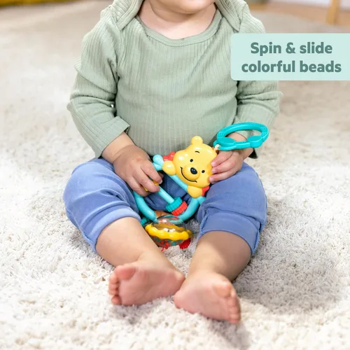 Miniatura 3 de Bright Starts Disney Baby Winnie The Pooh Juguete de Actividad Oso Ocupado, Juguete de Cochecito Unisex, Recién Nacidos en Adelante