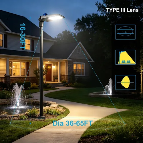 Miniatura 9 de Luces LED de estacionamiento de 150 W (168 x 1 W) 37500LM (250 lm/W) Luces LED de estacionamiento para exteriores con fotocélula inteligente ETL
