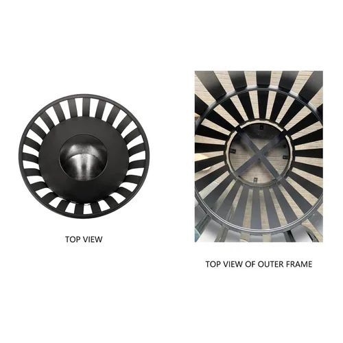 Miniatura 4 de Outdoor Metal Slatted Trash Receptacle,Waste Receptacle，Commercial Trash Cans,Zone Round Garbage Bin,Square Hotel Street Patio Indoor Metal Stan