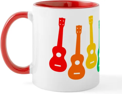 Miniatura 16 de CafePress Peace Love - Taza de café de cerámica para ukelele (11 oz (11.0 fl oz)