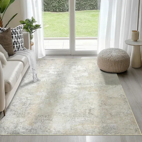 Miniatura 62 de 5x7 Area Rugs for Living Room Rug Washable: Abstract Rug for Dining Room Bedroom Carpet Non Slip 5 by 7 Indoor Modern Nursery Home Office Beige