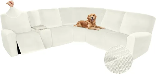 Miniatura 349 de Arfntevss Fundas de sofá seccional reclinable de terciopelo, Funda de sofá seccional de esquina para sofá reclinable, Funda elástica suave
