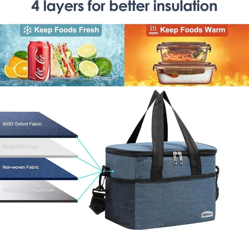 Miniatura 6 de BY-J Bolsa térmica suave, hielera plegable aislada a prueba de fugas, lonchera grande para hombres y mujeres, enfriador de lados suaves para picnic