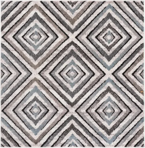 Miniatura 6 de SAFAVIEH Amsterdam Collection AMS109A - Alfombra para pasillo, 2 pies 3 pulgadas x 8 pies, color crema y beige, diseño geométrico de diamante,