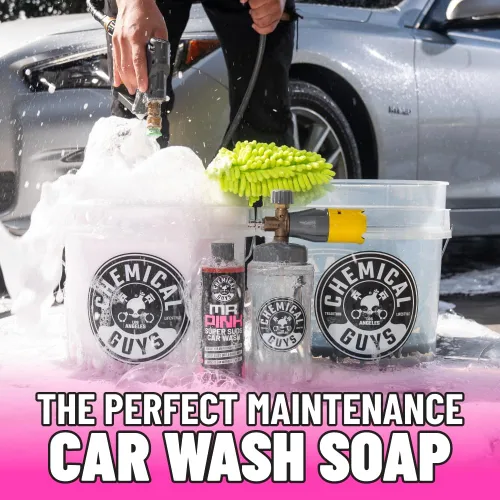 Miniatura 7 de Chemical Guys Mr. Pink - Jabón espumoso para lavado de autos (funciona con cañones de espuma, pistolas de espuma o lavados de cubeta) seguro