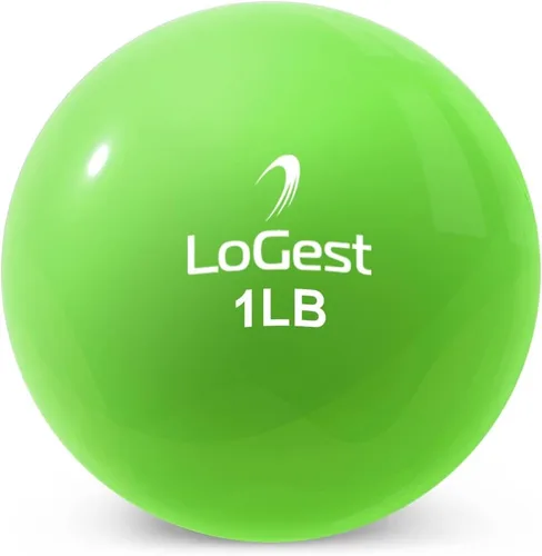 Miniatura 3 de Logest Par de pelotas de ejercicio de tonificación ponderada, bola medicinal de forma redonda, 1 libra, 2 libras, 3 libras, 4 libras, 5 libras, 6