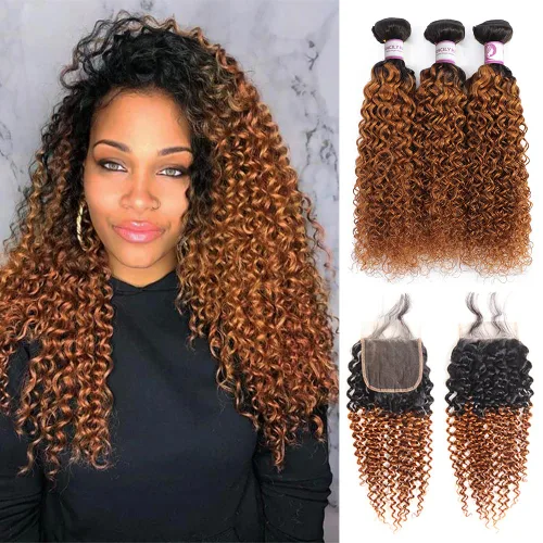 Miniatura 17 de 4 paquetes de cabello humano ondulado brasileño degradado borgoña T1B/99J, paquetes de cabello humano ondulado y húmedo para mujeres negras