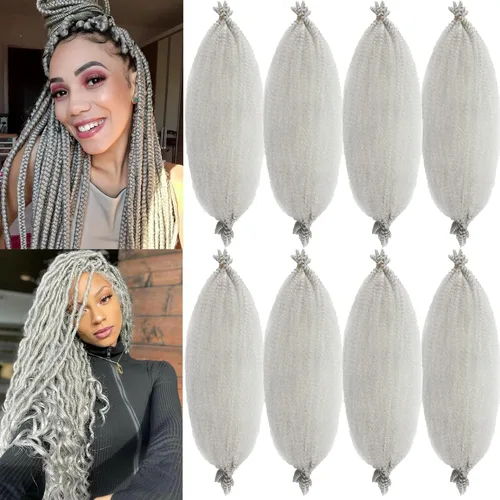 Miniatura 27 de Marley Twist - Cabello trenzado de 10 pulgadas, cabello trenzado preseparado y afro trenzado, 8 paquetes para rastas sintéticas desgastadas