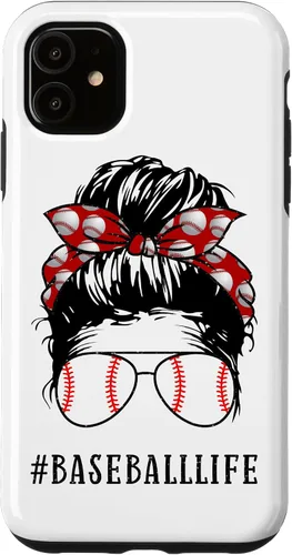 Miniatura 8 de Mom Messy Hair Bun Aviators Glasses Baseball Mother Life Case for iPhone 17