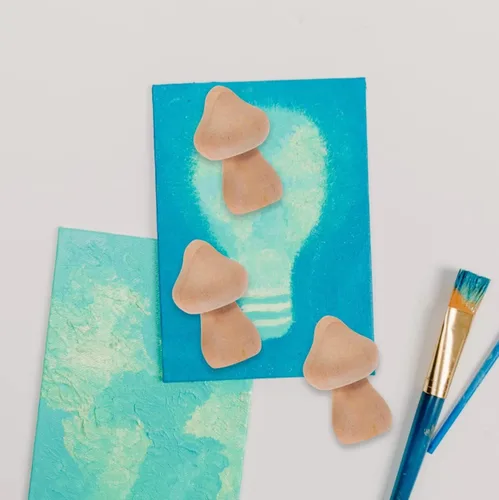 Miniatura 7 de Juego de 60 piezas de hongos de madera naturales sin terminar con formas de hongos, figuras de hongos, mini muñecas de madera para artes