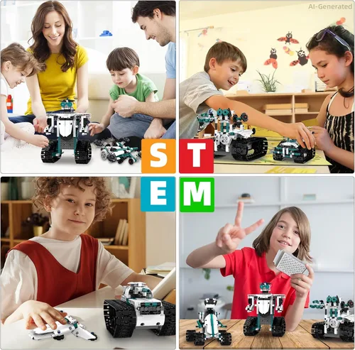 Miniatura 5 de Juguetes de Robot STEM para 8-14, 12 en 1 Juguetes de Robótica de Control Remoto para Niños, Kit de Construcción de Robot Programable Regalo