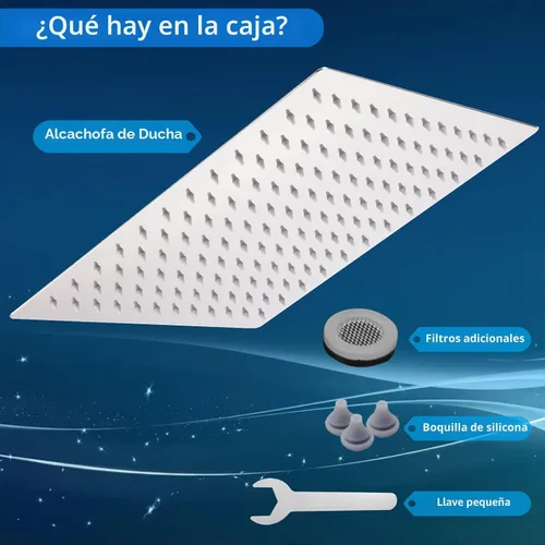 Miniatura 7 de Voolan - Regadera grande tipo lluvia de 12 pulgadas, de acero inoxidable 304, reemplazo perfecto para tu regadera de baño (12 pulgadas, cromado)