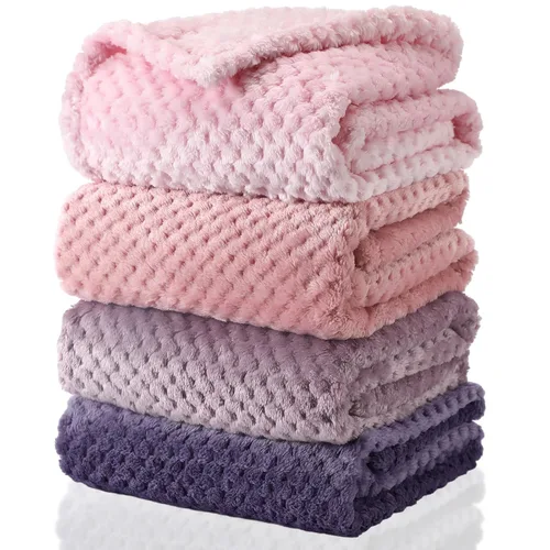 Miniatura 15 de Frienda Manta mullida para bebé, 4 piezas, manta mullida para niños y niñas, suave y cálida para bebés, recién nacidos, suministros de cama
