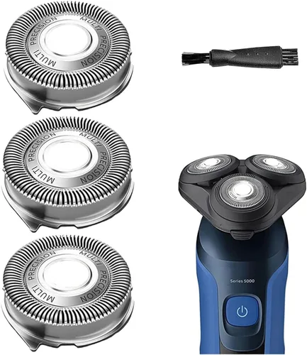 Miniatura 7 de SH50/52 Cabezales de repuesto compatibles con afeitadoras eléctricas Philips Series 5000, cabezales de cuchillas SH50 compatibles