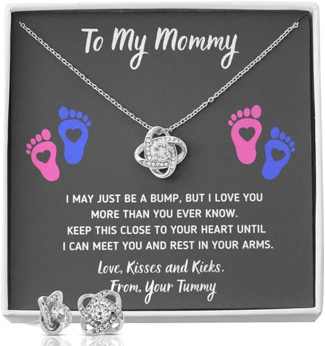Miniatura 7 de Collar de joyería de pies de bebé, regalos para mamá por primera vez, collar para mamá a mi mamá, regalos para mujeres embarazadas, mamá futura ser