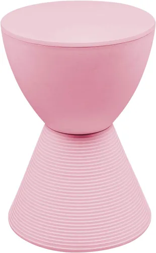 Miniatura 12 de LeisureMod Mesa auxiliar moderna de reloj de arena, mesa auxiliar de tambor de carcasa de ABS con almacenamiento para uso en interiores y Azul