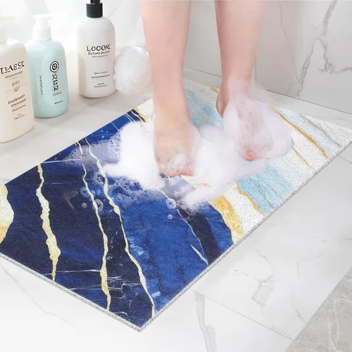 Miniatura 21 de Tapete de ducha antideslizante grande tapete de bañera antideslizante de 24 x 32 pulgadas, tapete de ducha de lufa para ducha interior, almohadilla