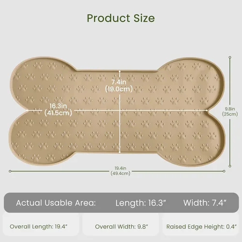 Miniatura 2 de PWTAA Tapete para Comida de Perros Antideslizante de Silicona, Tapete para Tazón de Perro más Grueso, Mantel Individual para Mascotas Impermeable