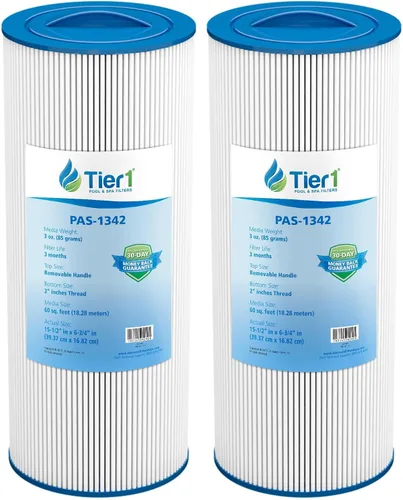 Tier1 Cartucho de filtro de spa de repuesto para Jacuzzi J300 y J400 – Paquete de 2 | Compatible con 6541-383, PJW60TL-OT-F2S, 6CH-961 | 15-1/2