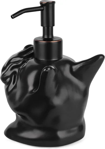 Miniatura 5 de Dispensador con Forma de Bulldog Francés de Jabón/Loción/Desinfectante de Manos Dispensador con Bomba de Cerámica de Acero Inoxidable Bulldog