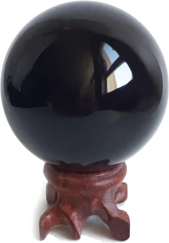 Mina Heal Bola de Cristal Obsidiana para Bola de Fengshui, Meditación, Sanación con Cristales, Esfera de Adivinación, Decoración del Hogar, 100%