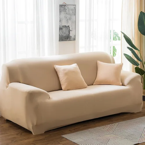Miniatura 25 de Morbuy Funda súper elástica para sofá, 4 piezas de elastano, funda de sofá modular de color sólido con parte inferior elástica, protector de muebles