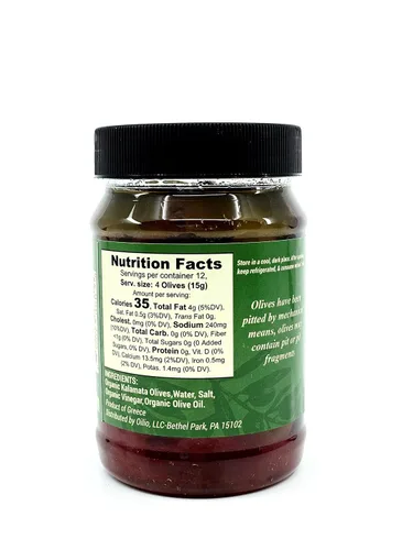 Miniatura 2 de Aceitunas grandes griegas mixtas sin hueso - Aceitunas Kalamata y verdes (Halkidiki) - 13.1 oz - Orgánico - Sin gluten - Sin OMG - Paleo - Keto