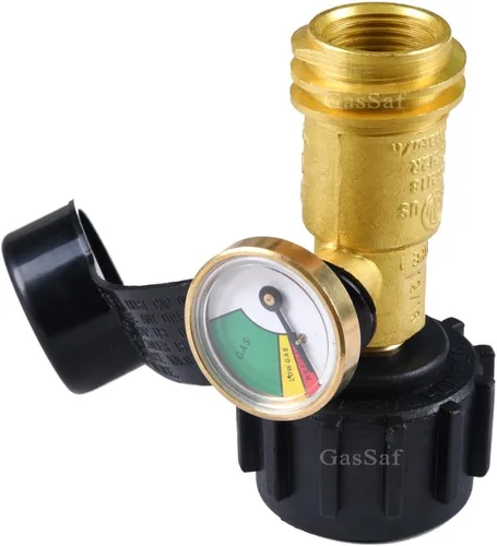 Miniatura 3 de GasSaf Indicador de nivel de propano para tanques de propano de 5 a 40 libras, medidor de presión de gas para autocaravana, parrilla de gas
