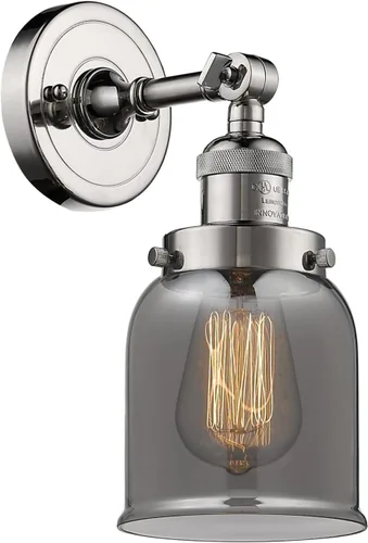 Miniatura 12 de Innovations 203-BB-G54 1 Aplique de luz, pantalla de campana pequeña, latón cepillado