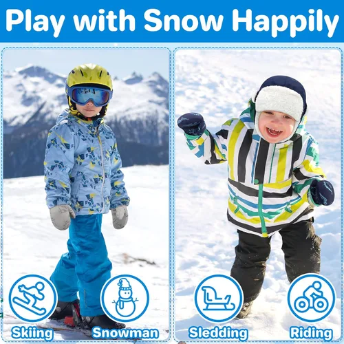 Miniatura 48 de QikQik Guantes de invierno impermeables para niños pequeños - Guantes de nieve para bebés