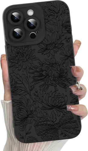 Miniatura 74 de MZELQ para iPhone 12 Pro Max, Funda de silicona con patrón floral de flores y girasoles, rosa, lindo, protección de cámara, funda suave y delgada