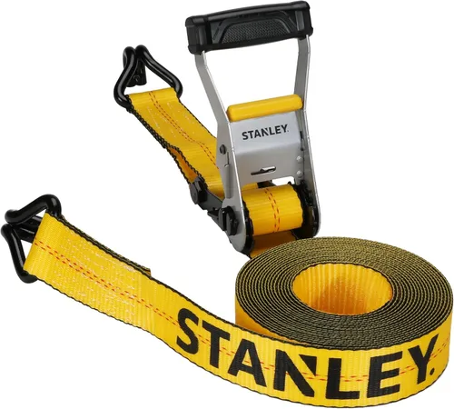 Miniatura 16 de STANLEY S10002-12 Correas de trinquete negras/amarillas de 1" X 12' - Carga de trabajo segura de 500 LBS / Fuerza de rotura de 1,500 LBS, paquete