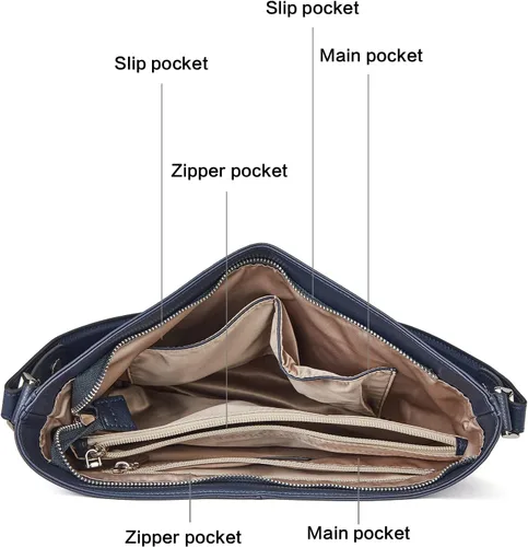 Miniatura 5 de BOSTANTEN Bolso de cuero para mujer, diseño de bolsos de hombro, Hobo