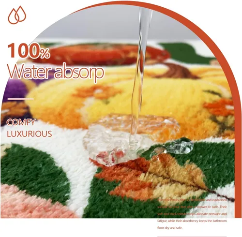 Miniatura 5 de SHIYUE You Look Good - Alfombra de baño divertida y bonita alfombra de baño con diseño de calabaza de otoño, suave, absorbente de agua