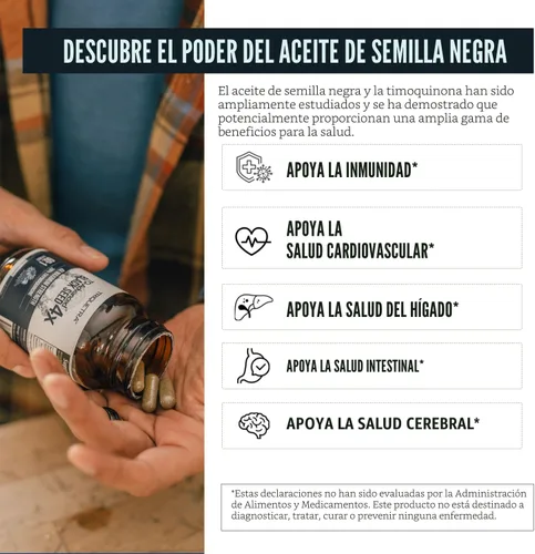 Miniatura 6 de Cápsulas de extracto de aceite de semilla negra con 20% de timoquinona - TQ-Advanced 4X®: Concentración potente de timoquinona disponible