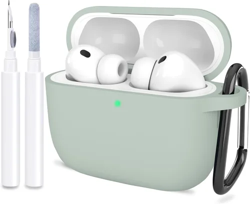 Miniatura 38 de Compatible con AirPods Pro 3, funda protectora de silicona suave con kit de limpieza de llavero para mujeres y hombres para Apple AirPods Pro de 3ª