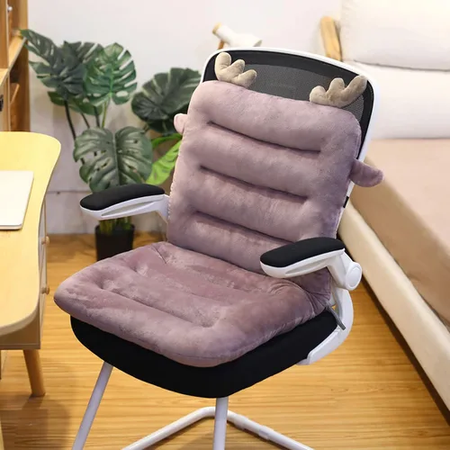 Miniatura 6 de ELFJOY Cojín para Silla de Oficina 85cm Cojín para Silla de Oficina Cojín de Asiento con Soporte Lumbar Cojín para Silla de Descanso con Banda