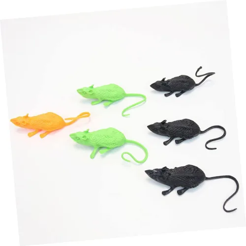 Miniatura 5 de 18pcs Simulation Mouse Figurine Skeleton Animals Halloween Decor Fake Poop Halloween Gnome Rats Decorations Prank Mouse Realistic Rats Soft Rubber