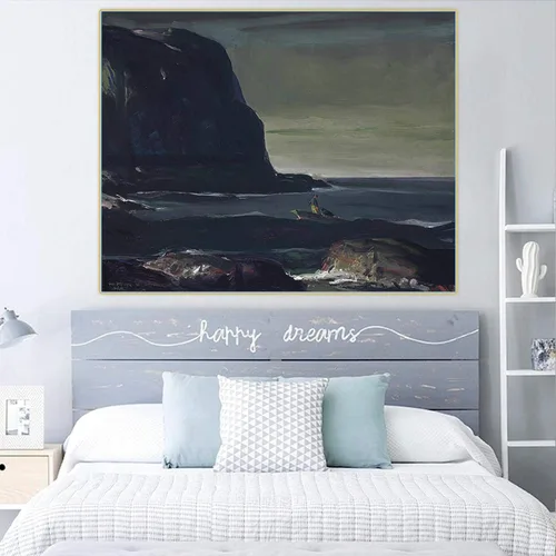 Miniatura 2 de Pinturas famosas Impresión de lienzo George Bellows "Swell Swell" Lienzo Imagen de arte de pared para decoración de oficina 27.6x33.5 in Sin marco