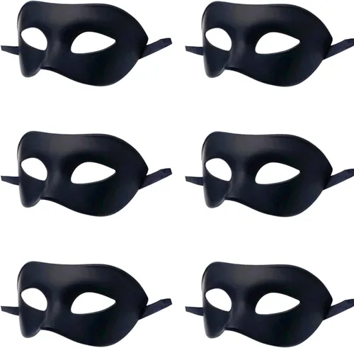Máscara de máscaras para hombre, máscara mitológica griega romana adecuada para Halloween, Navidad, cosplay, fiesta de Mardi Gras (negro, paquete de