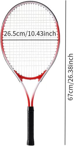 Miniatura 5 de Raqueta de tenis Equipo de tenis Cómodo agarre antideslizante cuerdas de nailon profesional para verano patio trasero práctica recreativa