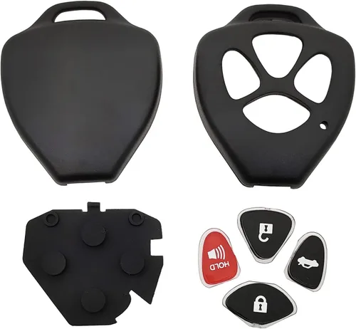Miniatura 3 de Funda de repuesto para llavero de Toyota Camry Avalon Corolla Matrix RAV4 Venza Yaris mando a distancia 4 botones (HYQ12BBY, GQ4-29T) (negro)