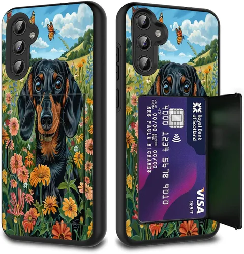Miniatura 34 de Funda híbrida de doble capa con función atril para Samsung Galaxy A16 5G de 6.9 pulgadas, diseño de vaca con bandera estadounidense