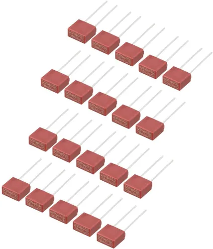 uxcell 20pcs DIP montado en miniatura cuadrado lento golpe micro fusible T0.5A 0.5A 250V rojo