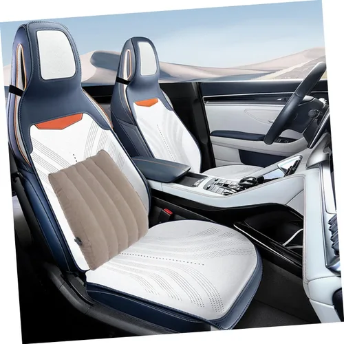 Miniatura 4 de Cabilock Almohada inflable para asiento de oficina, soporte lumbar, almohada de aire para viajes, gris claro, 1 ud