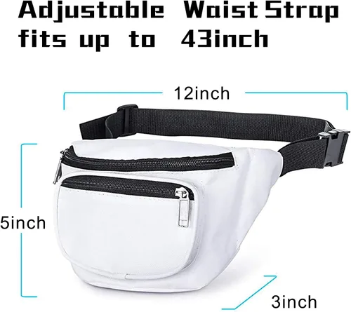 Miniatura 6 de Paquete de canguro con 3 compartimentos ajustables a la cintura con cremallera AirBuyW