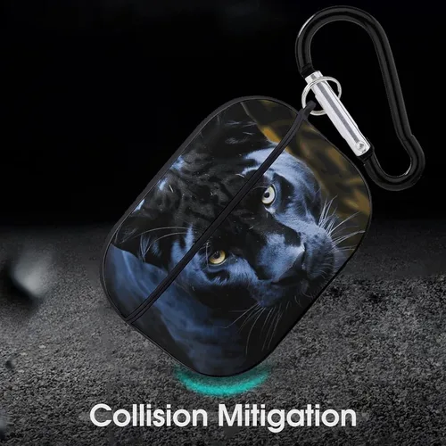 Miniatura 6 de Panther with Blue Eyes for Airpod Pro Case Cover Hard Shell Full Drop Protection Cover with Keychain Compatible with AirPod Pro 2nd/1st