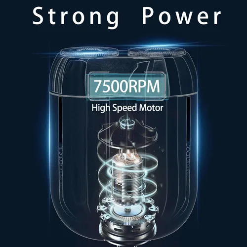 Miniatura 5 de Nueva mini afeitadora eléctrica para hombres, afeitadora de doble cabeza de bolsillo, afeitadora portátil para hombres, afeitadora eléctrica Azul