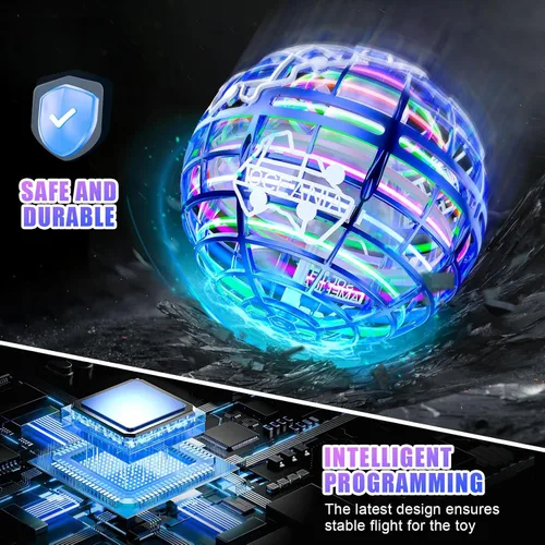 Miniatura 3 de RIEYON Bola de orbe voladora 2025 Actualización Hover Boomerang Ball 6 efectos de iluminación, juguetes geniales para niños, adolescentes y adultos