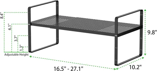 Miniatura 2 de Estante de Almacenamiento de Gabinete Expandible Organizador Apilable para Cocina Baño Despensa Especiero Encimera de Café Escritorio de Oficina